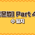 수 일치